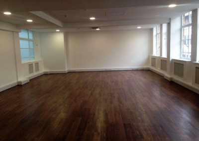 Another redone room with vanished wooden flooring