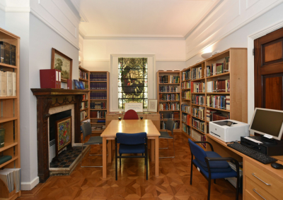 The building library/study that has been refurbished